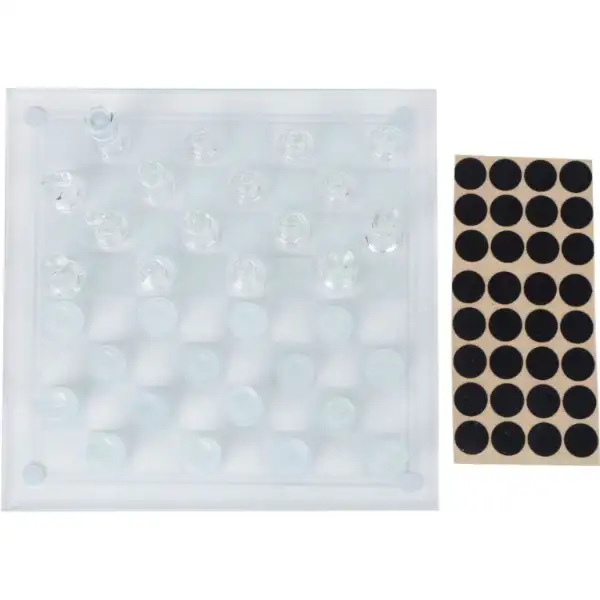 Ajedrez 25x25cm de cristal