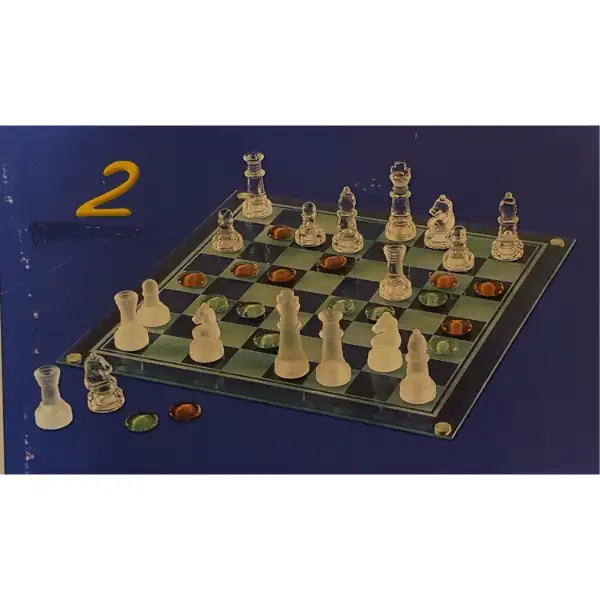 Ajedrez de cristal con 32 figuras
