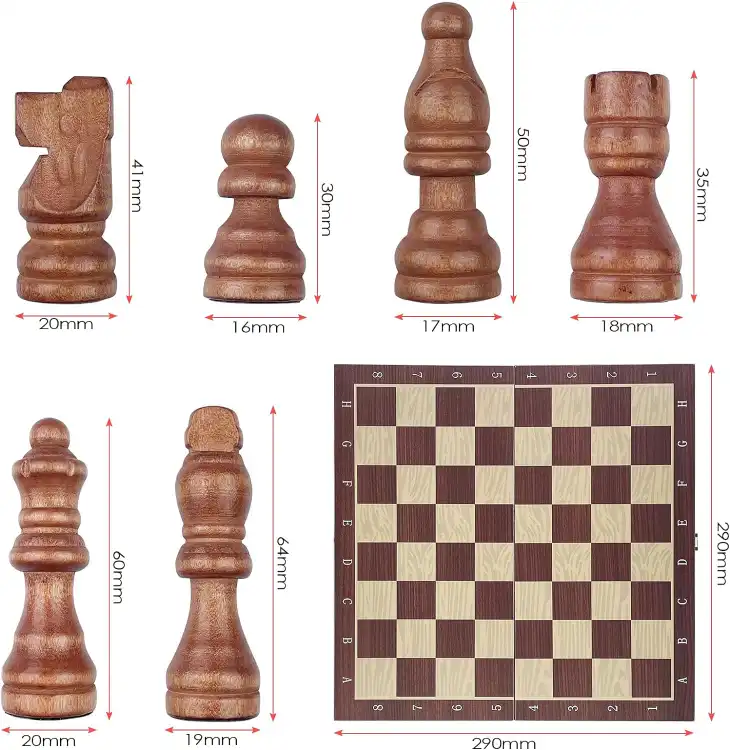 Ajedrez 29cm x 29cm magnético