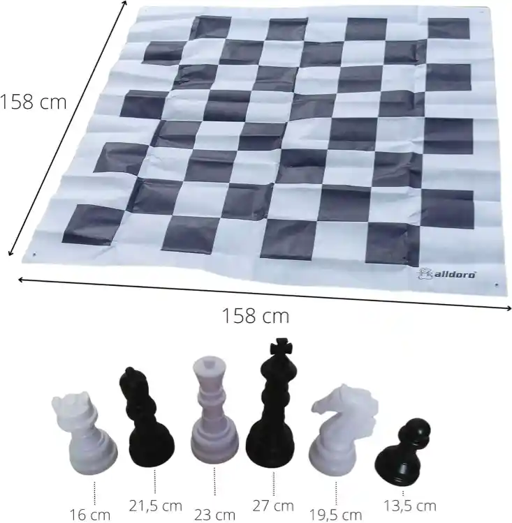 Ajedrez gigante exterior medidas