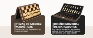 Ajedrez magnético con marcadores para piezas