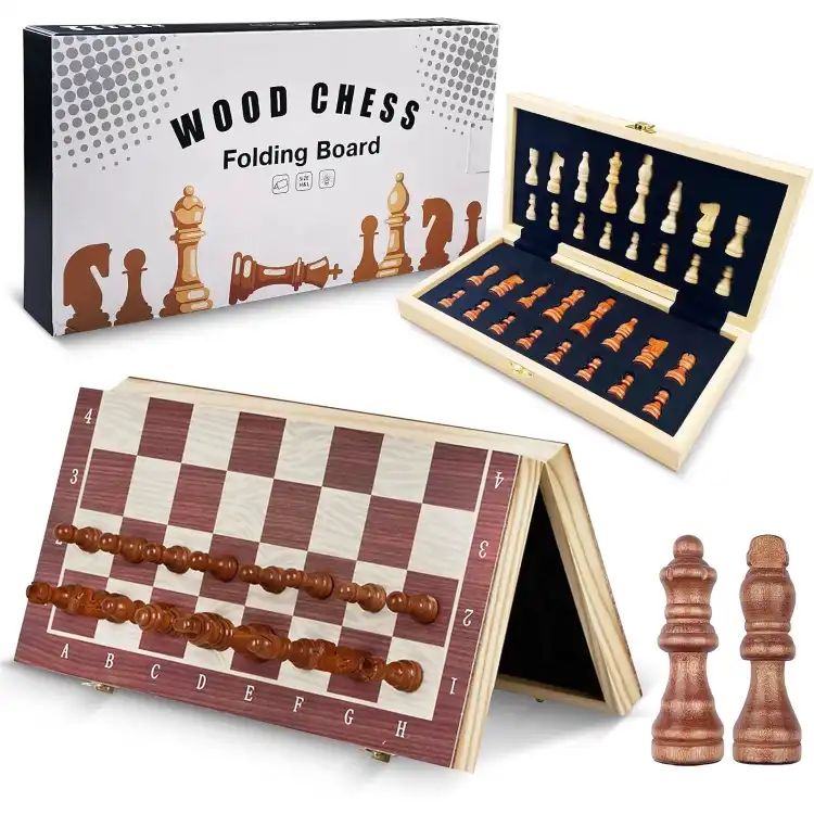 Ajedrez de madera magnético