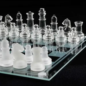 Juego de ajedrez de cristal