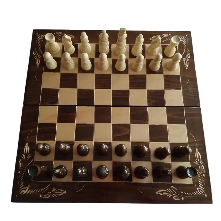 Ajedrez madera artesanal 50x50