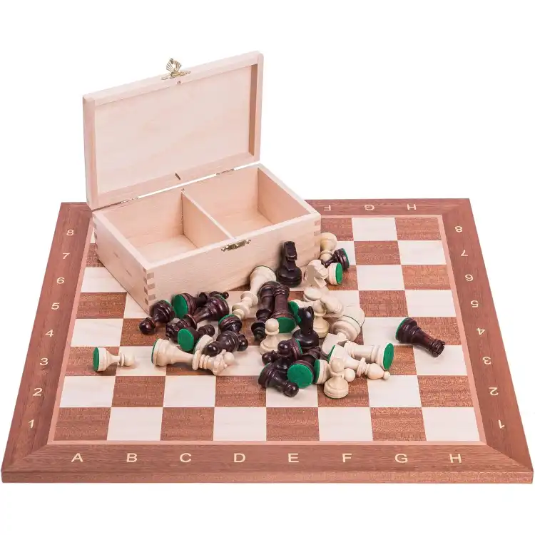Ajedrez profesional de caoba