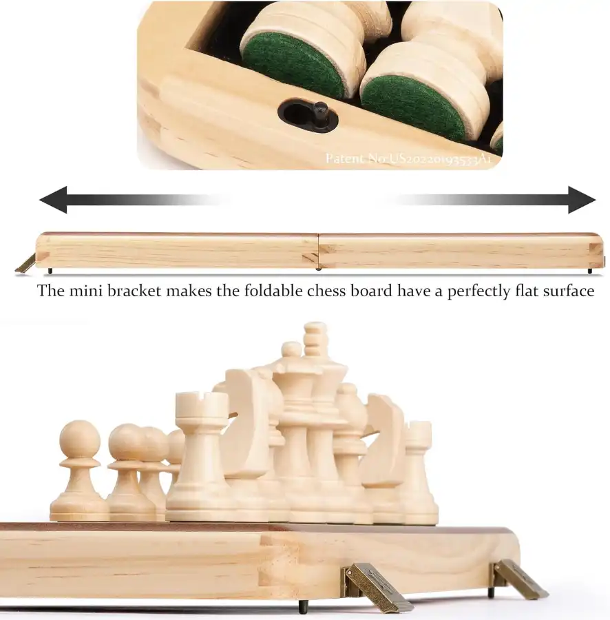 Características ajedrez de madera