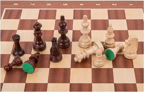 Piezas de ajedrez descolocadas