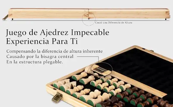 Solución ajedrez madera plegable